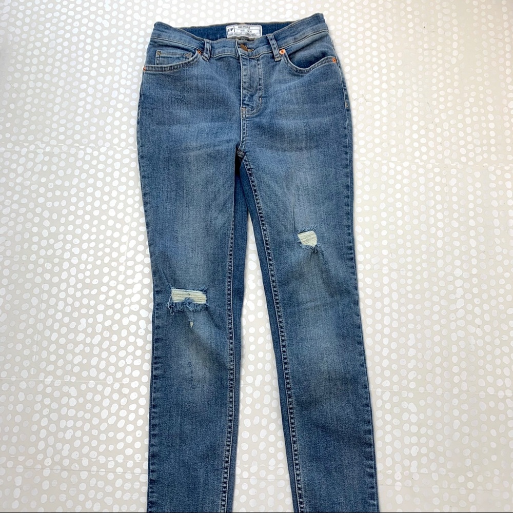 Free people Great Heights Frayed Skinny Jeans - Picture 11 of 15